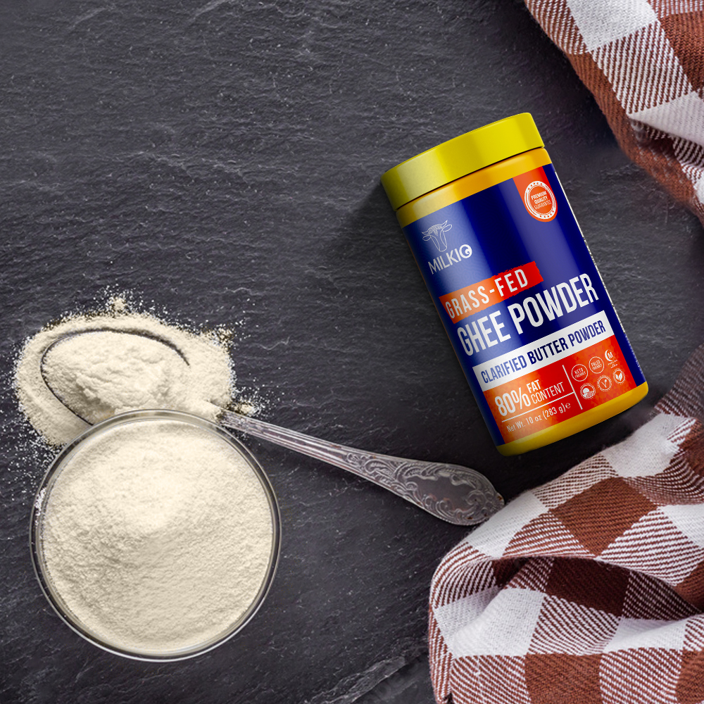 MILKIO Ghee Butter Powder, Gluten Free, Keto Friendly 10oz X 6 pack